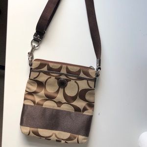 Coach brown crossbody purse